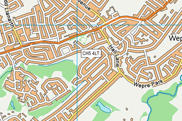 CH5 4LT map - OS VectorMap District (Ordnance Survey)