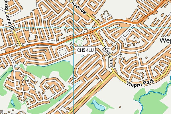 CH5 4LU map - OS VectorMap District (Ordnance Survey)