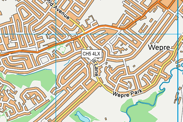 CH5 4LX map - OS VectorMap District (Ordnance Survey)