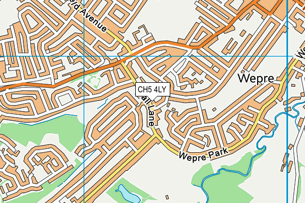 CH5 4LY map - OS VectorMap District (Ordnance Survey)