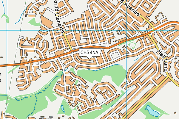 CH5 4NA map - OS VectorMap District (Ordnance Survey)