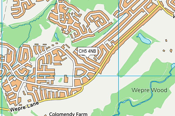 CH5 4NB map - OS VectorMap District (Ordnance Survey)