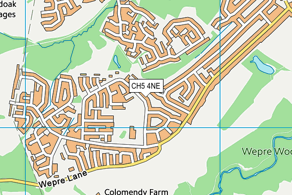 Wepre C.P. School map (CH5 4NE) - OS VectorMap District (Ordnance Survey)