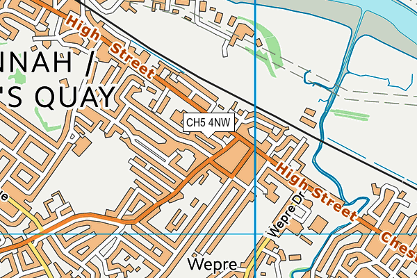 CH5 4NW map - OS VectorMap District (Ordnance Survey)