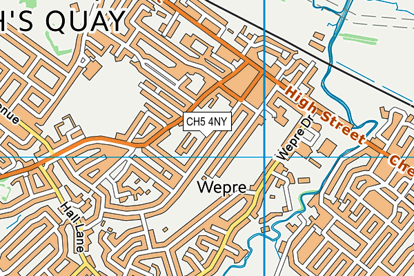 CH5 4NY map - OS VectorMap District (Ordnance Survey)