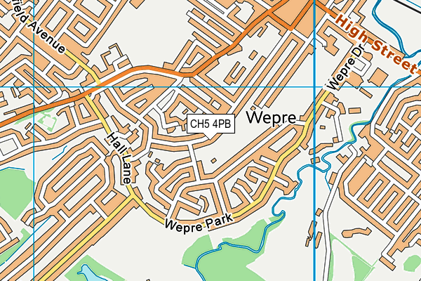 CH5 4PB map - OS VectorMap District (Ordnance Survey)