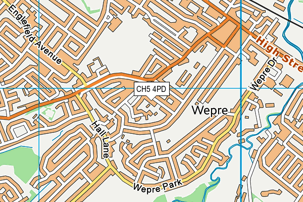 CH5 4PD map - OS VectorMap District (Ordnance Survey)