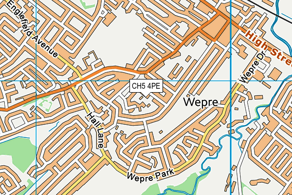 CH5 4PE map - OS VectorMap District (Ordnance Survey)