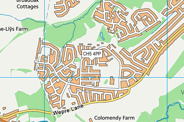 CH5 4PP map - OS VectorMap District (Ordnance Survey)