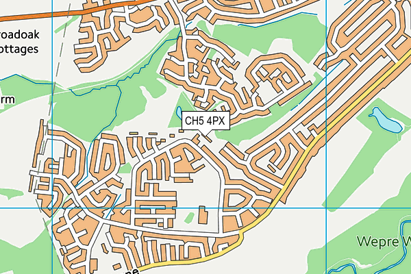 CH5 4PX map - OS VectorMap District (Ordnance Survey)