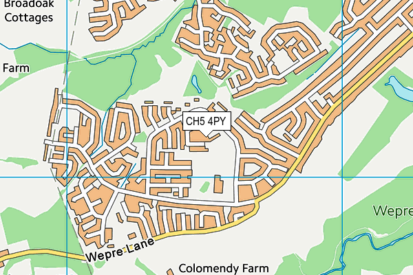 CH5 4PY map - OS VectorMap District (Ordnance Survey)