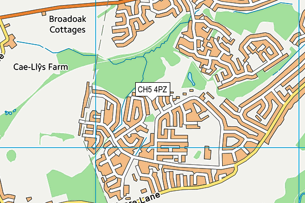 CH5 4PZ map - OS VectorMap District (Ordnance Survey)