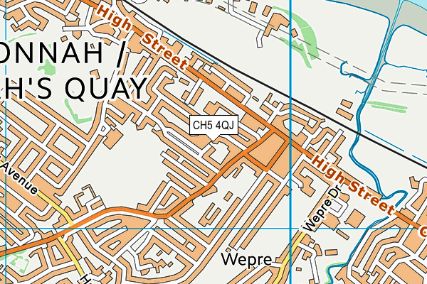 CH5 4QJ map - OS VectorMap District (Ordnance Survey)