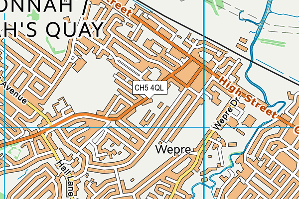 Ysgol Cae'r Nant map (CH5 4QL) - OS VectorMap District (Ordnance Survey)
