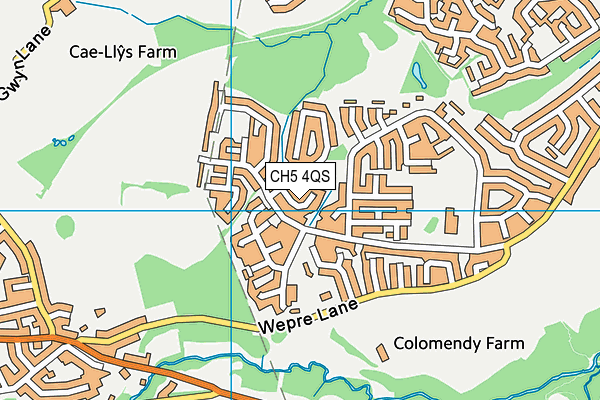 CH5 4QS map - OS VectorMap District (Ordnance Survey)