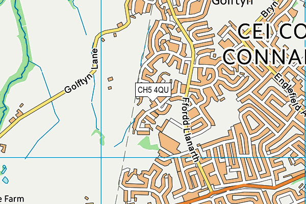 CH5 4QU map - OS VectorMap District (Ordnance Survey)