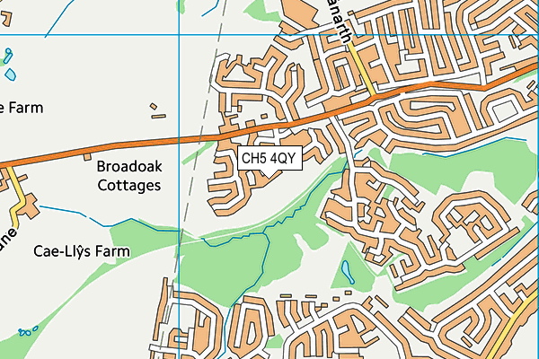 CH5 4QY map - OS VectorMap District (Ordnance Survey)