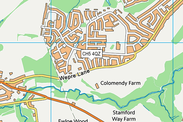 CH5 4QZ map - OS VectorMap District (Ordnance Survey)