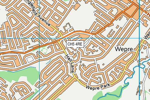 CH5 4RE map - OS VectorMap District (Ordnance Survey)