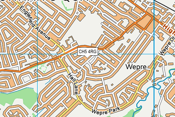 CH5 4RG map - OS VectorMap District (Ordnance Survey)