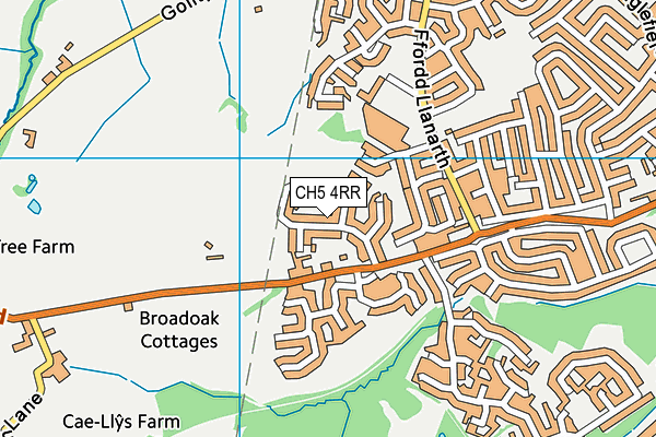 CH5 4RR map - OS VectorMap District (Ordnance Survey)