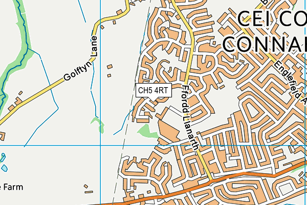 CH5 4RT map - OS VectorMap District (Ordnance Survey)