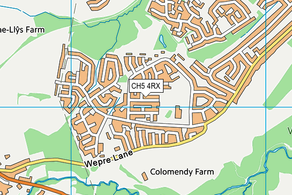 CH5 4RX map - OS VectorMap District (Ordnance Survey)