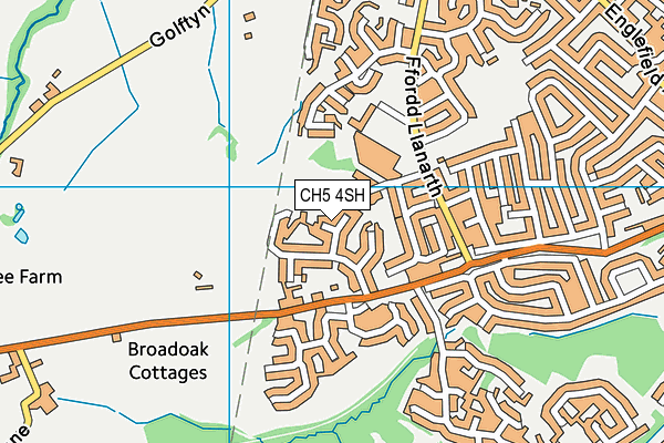 CH5 4SH map - OS VectorMap District (Ordnance Survey)