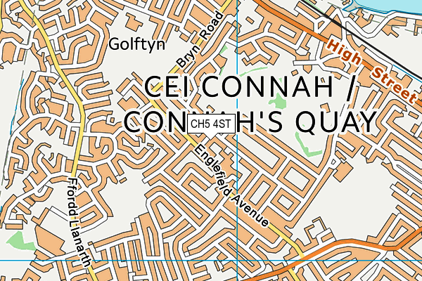 CH5 4ST map - OS VectorMap District (Ordnance Survey)