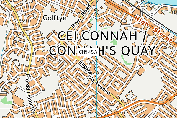 CH5 4SW map - OS VectorMap District (Ordnance Survey)