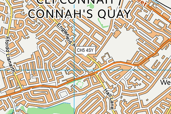 CH5 4SY map - OS VectorMap District (Ordnance Survey)