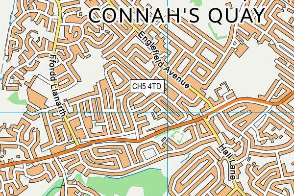 CH5 4TD map - OS VectorMap District (Ordnance Survey)