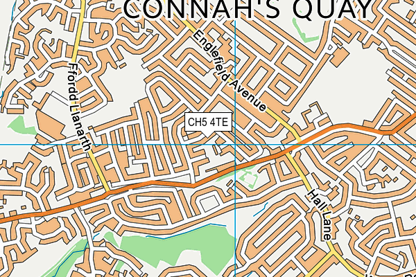 CH5 4TE map - OS VectorMap District (Ordnance Survey)