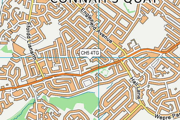 CH5 4TG map - OS VectorMap District (Ordnance Survey)