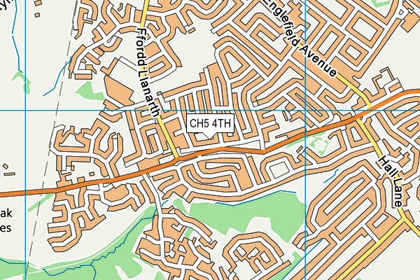 CH5 4TH map - OS VectorMap District (Ordnance Survey)