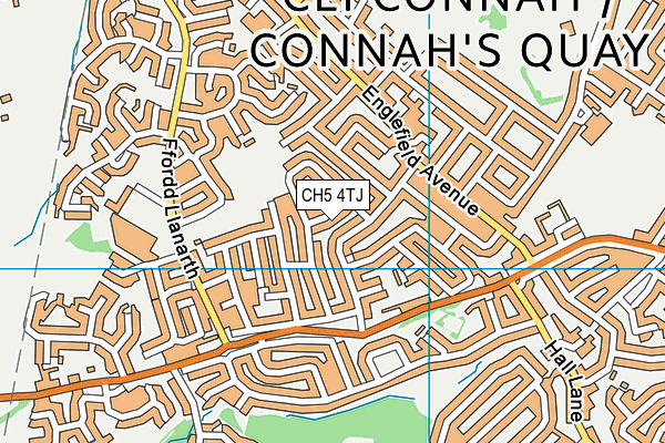 CH5 4TJ map - OS VectorMap District (Ordnance Survey)