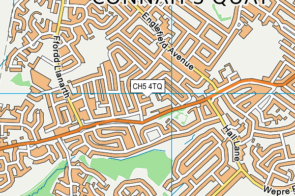 CH5 4TQ map - OS VectorMap District (Ordnance Survey)