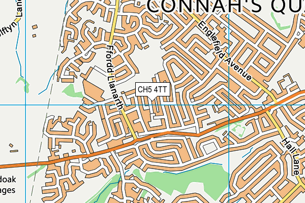 CH5 4TT map - OS VectorMap District (Ordnance Survey)