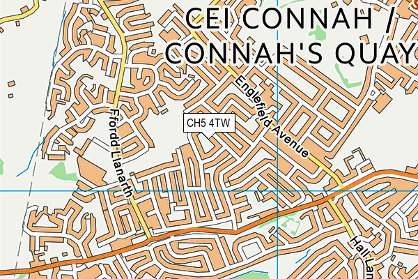 CH5 4TW map - OS VectorMap District (Ordnance Survey)