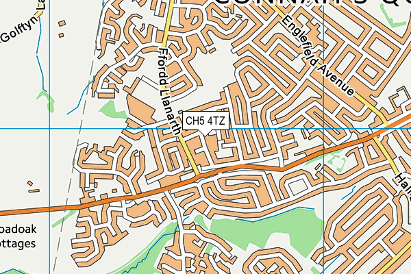 CH5 4TZ map - OS VectorMap District (Ordnance Survey)