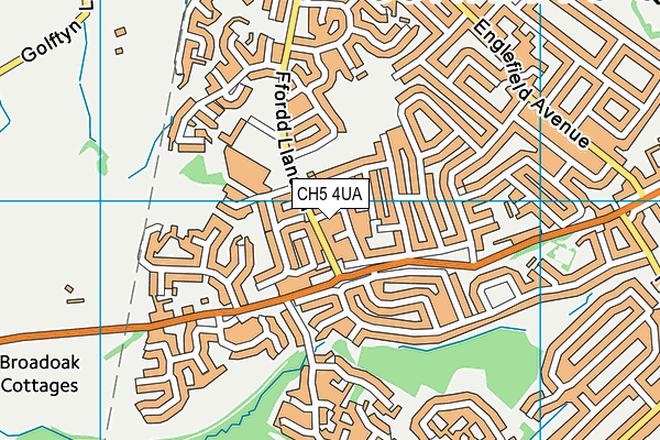 CH5 4UA map - OS VectorMap District (Ordnance Survey)