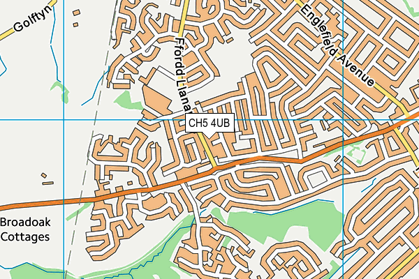 CH5 4UB map - OS VectorMap District (Ordnance Survey)