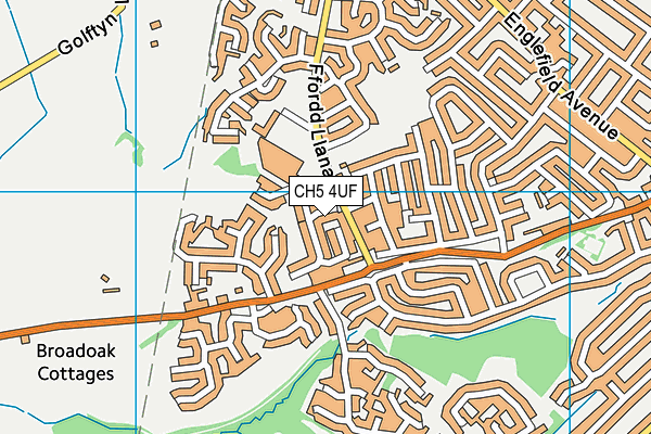 CH5 4UF map - OS VectorMap District (Ordnance Survey)
