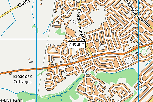 CH5 4UG map - OS VectorMap District (Ordnance Survey)