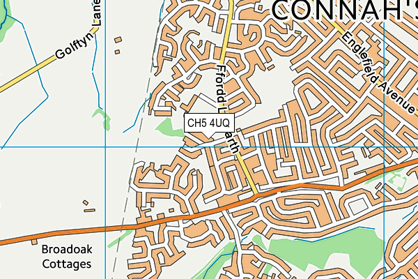 CH5 4UQ map - OS VectorMap District (Ordnance Survey)