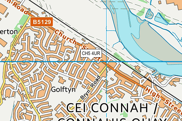 CH5 4UR map - OS VectorMap District (Ordnance Survey)