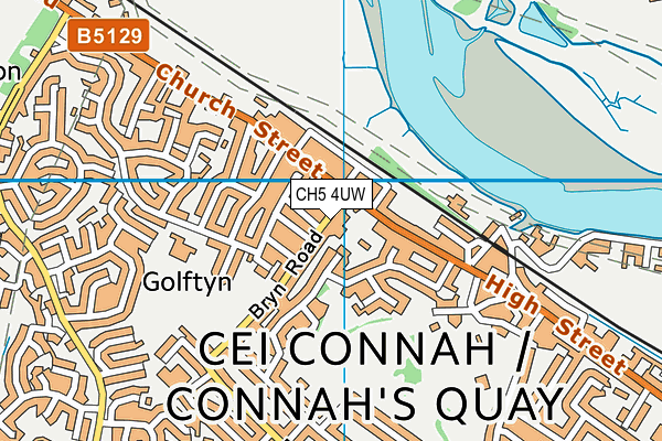 CH5 4UW map - OS VectorMap District (Ordnance Survey)