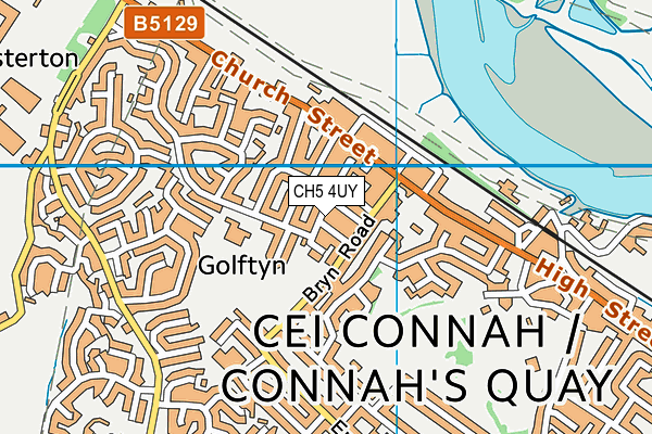 CH5 4UY map - OS VectorMap District (Ordnance Survey)