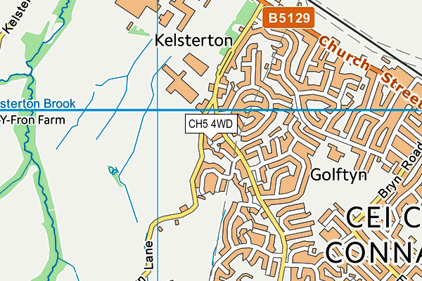 CH5 4WD map - OS VectorMap District (Ordnance Survey)