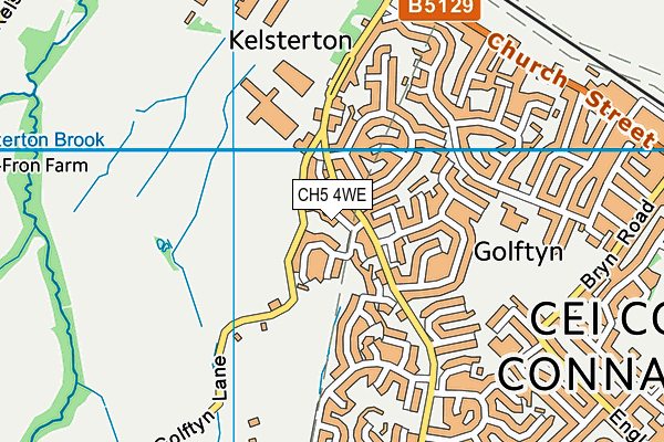 CH5 4WE map - OS VectorMap District (Ordnance Survey)